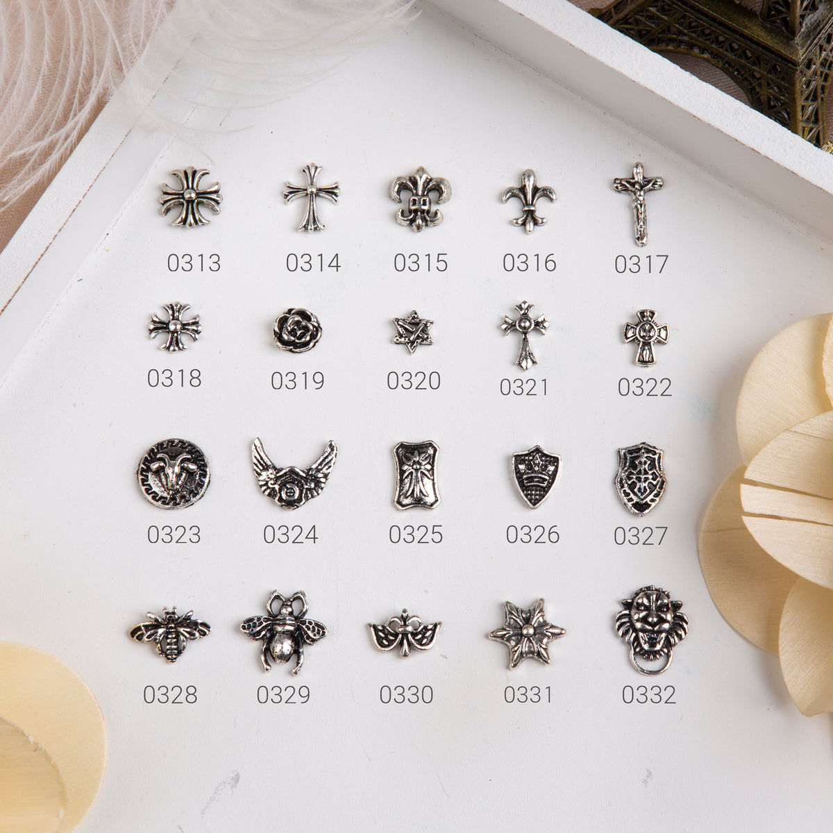 Charm Chrome Hearts Nail Art Decoration (#001) - Lashmer