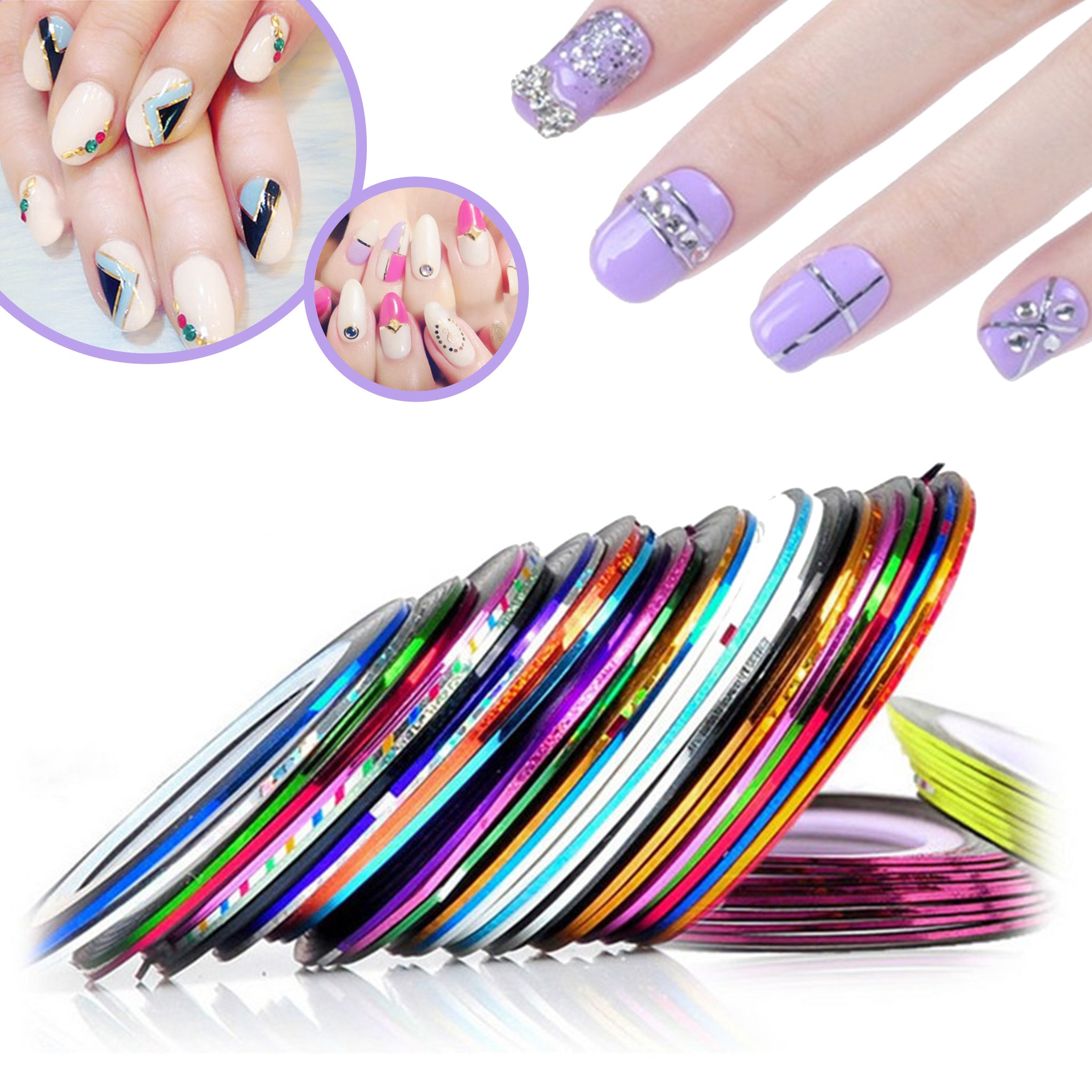 ACOS Nail Art Striping Tape Line 11 Rolls 1mm wide Lashmer