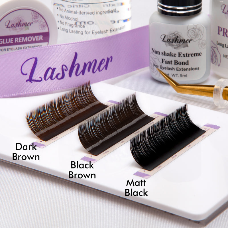 Lashmer Classic Dark Brown Lashes (Thickness 0.10)