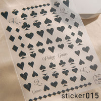 ACOS Nail Art Stickers -- Hearts #002